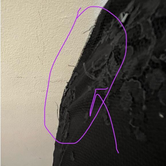 Valerie Separates Skirt Size M Black Mesh Knee Length Hi-Low Straight Women Goth - Picture 14 of 17